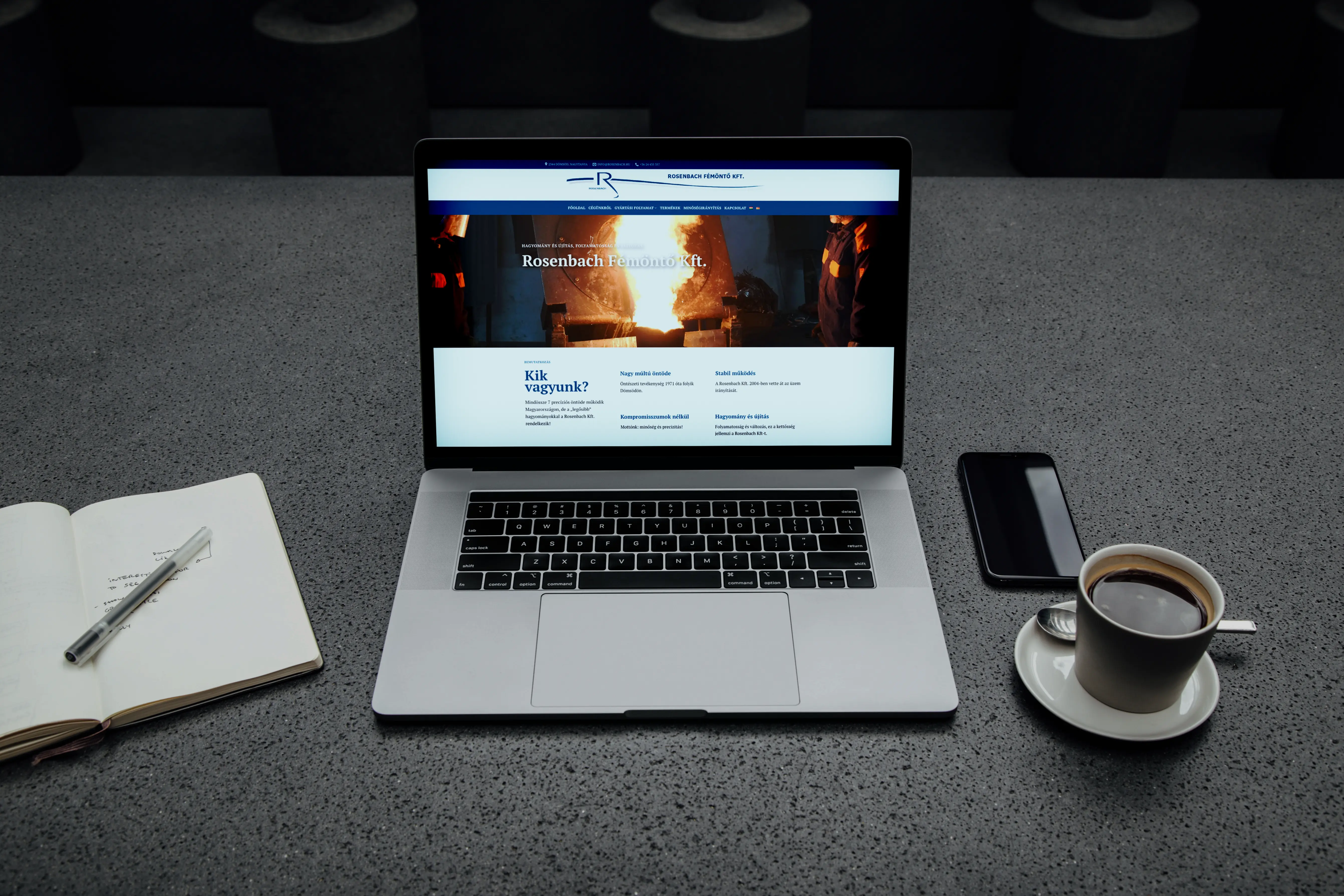 Rosenbach Fémöntő weboldal